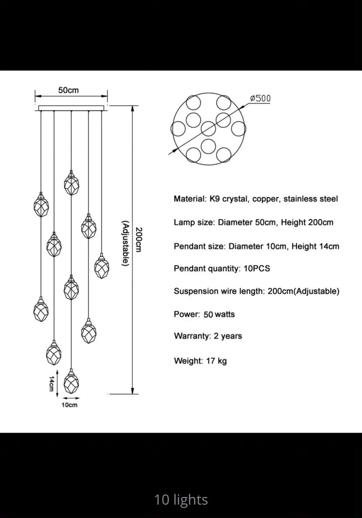 Rocks kristály függeszték.
