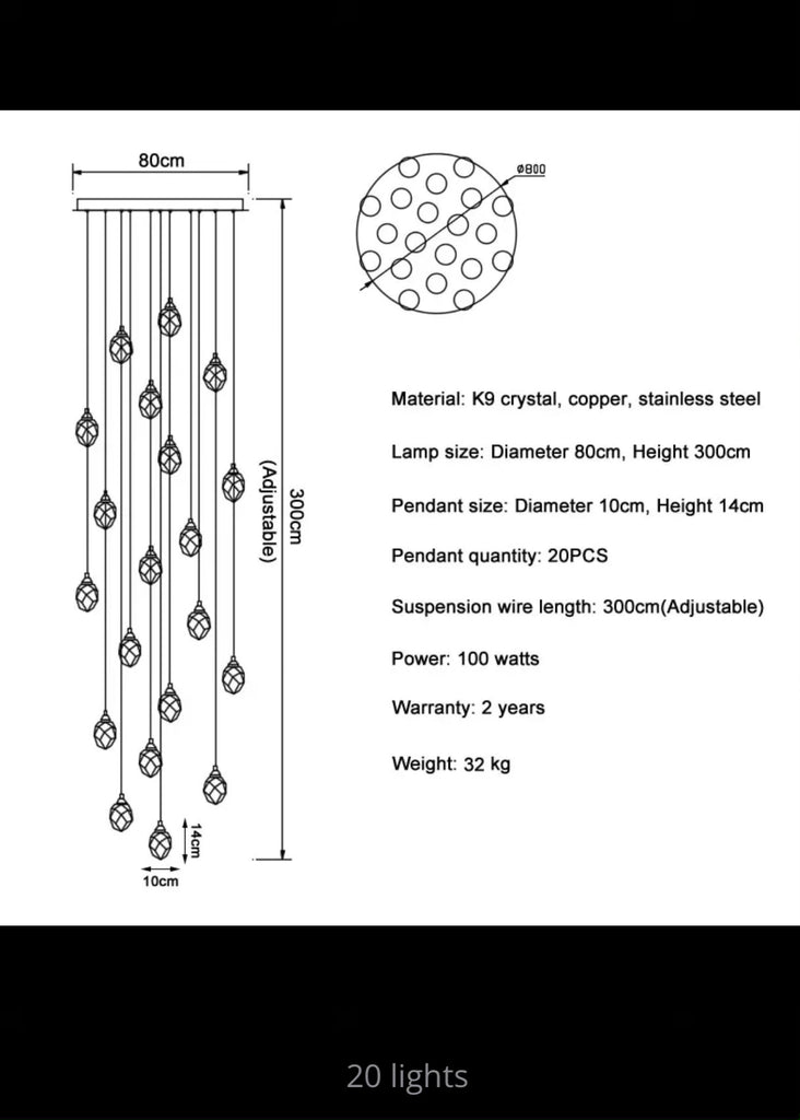 Rocks kristály függeszték.