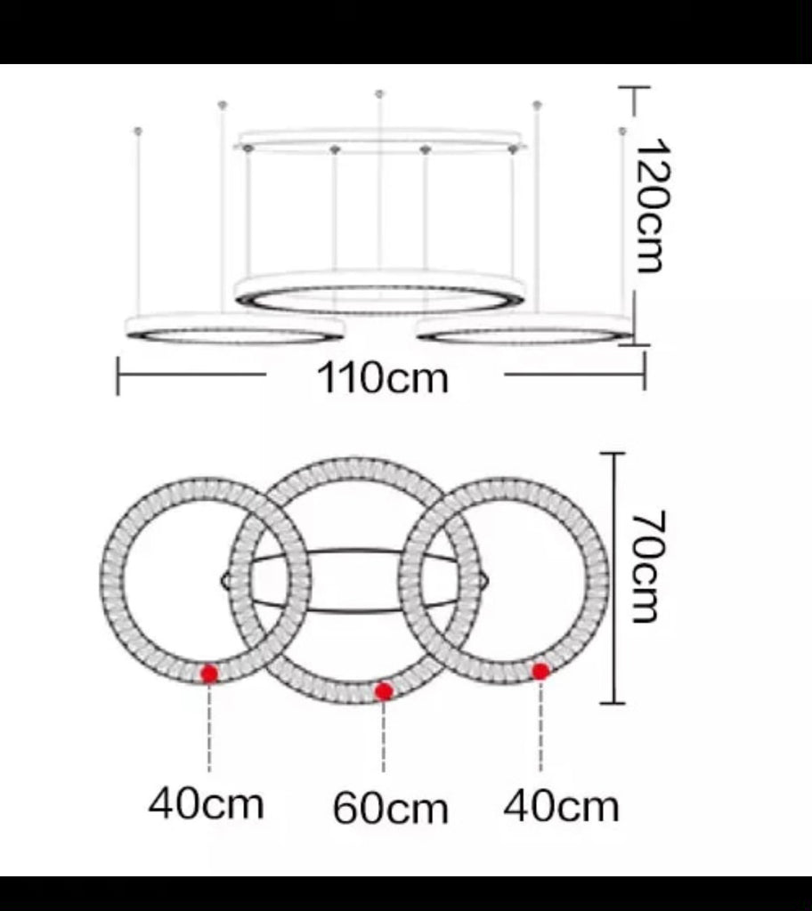Ring kristály függeszték.