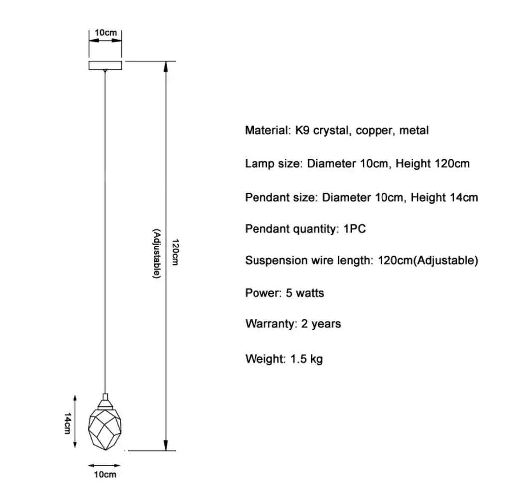 Rocks kristály függeszték.