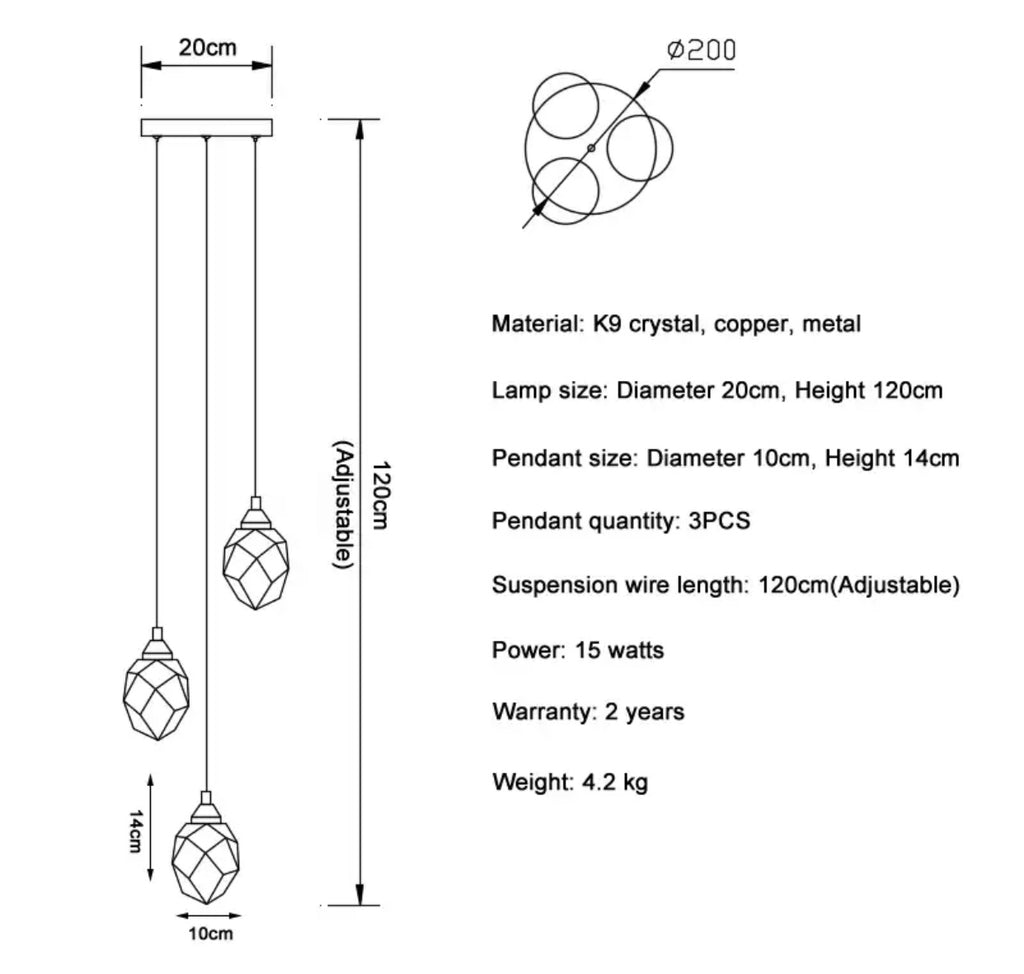 Rocks kristály függeszték.